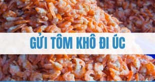 Gửi tôm khô đi Úc